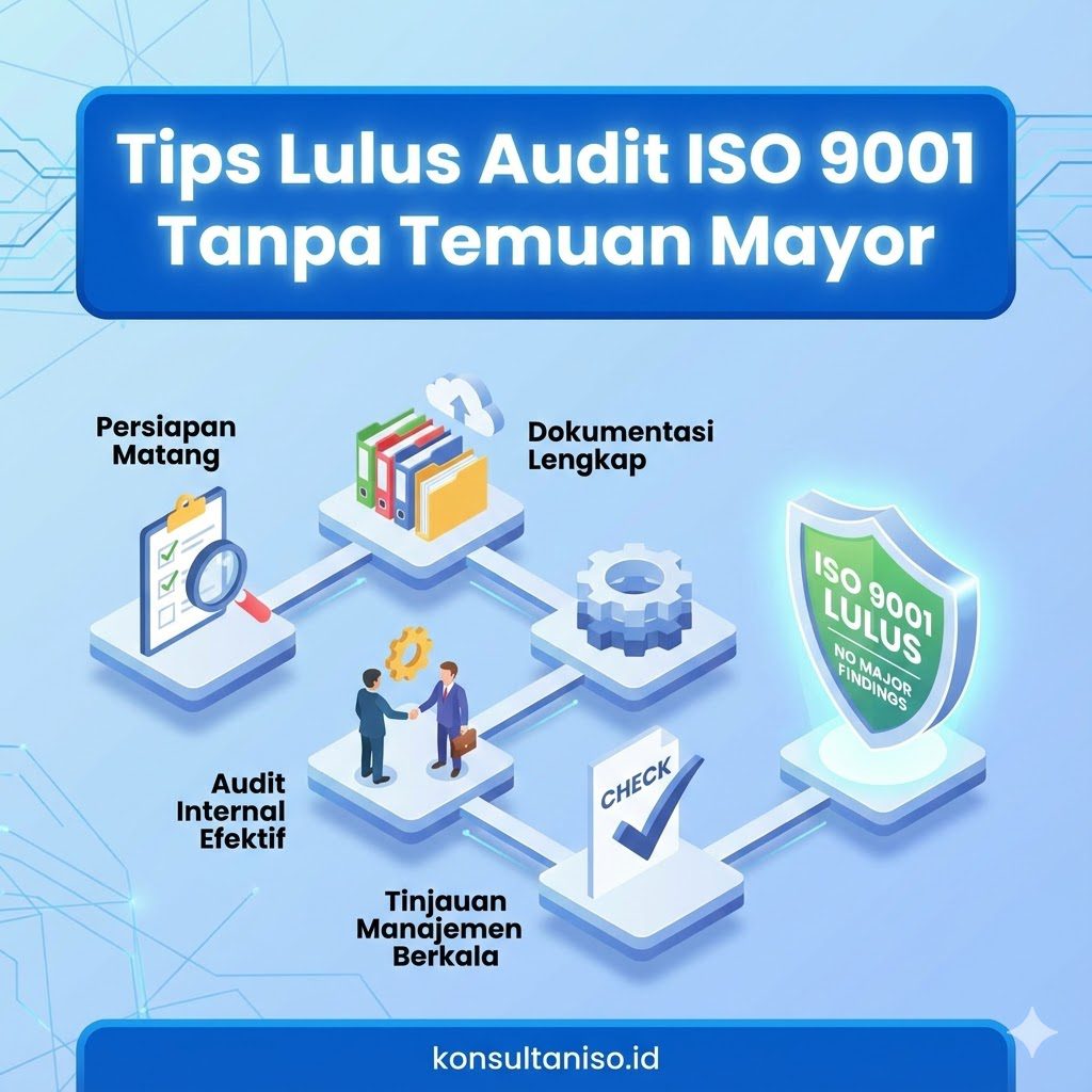 Tips lulus audit ISO 9001 tanpa temuan mayor bersama konsultaniso.id