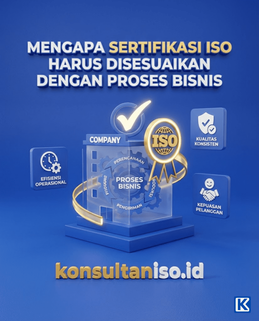 Sertifikasi ISO harus disesuaikan dengan proses bisnis perusahaan bersama konsultaniso.id
