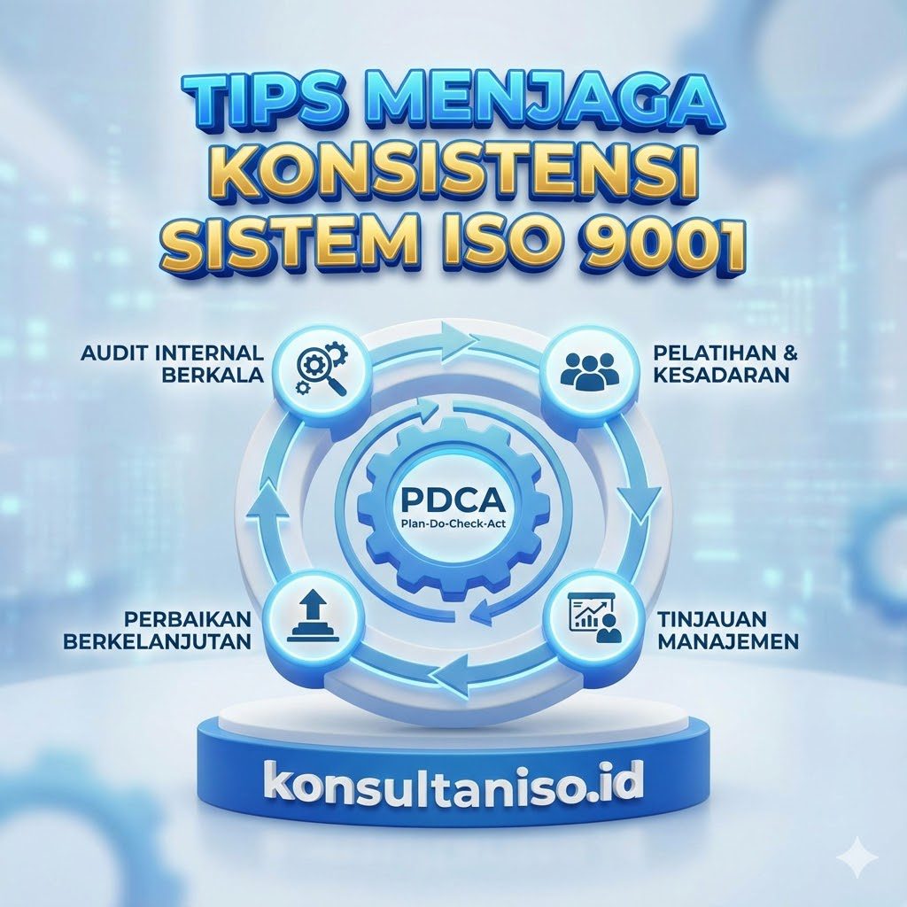 tips konsistensi sistem ISO 9001 agar tetap efektif dan siap audit.