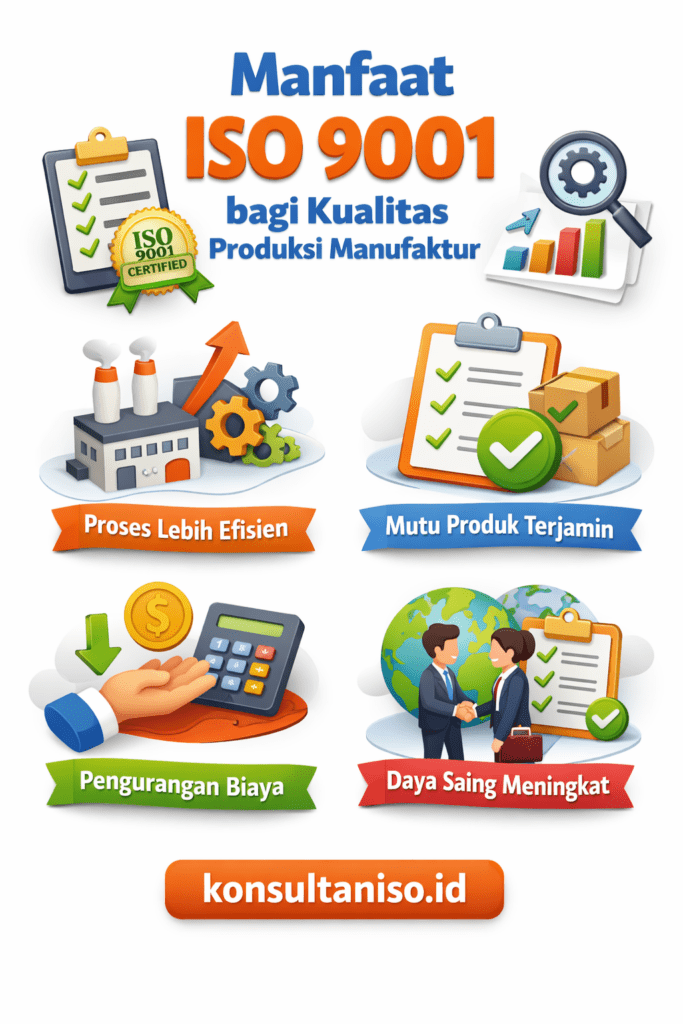 Manfaat ISO 9001 bagi kualitas produksi manufaktur