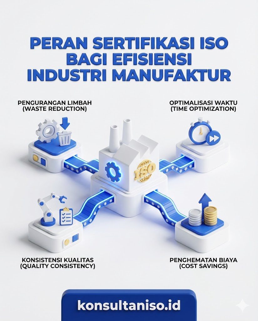 Peran sertifikasi ISO bagi efisiensi industri manufaktur