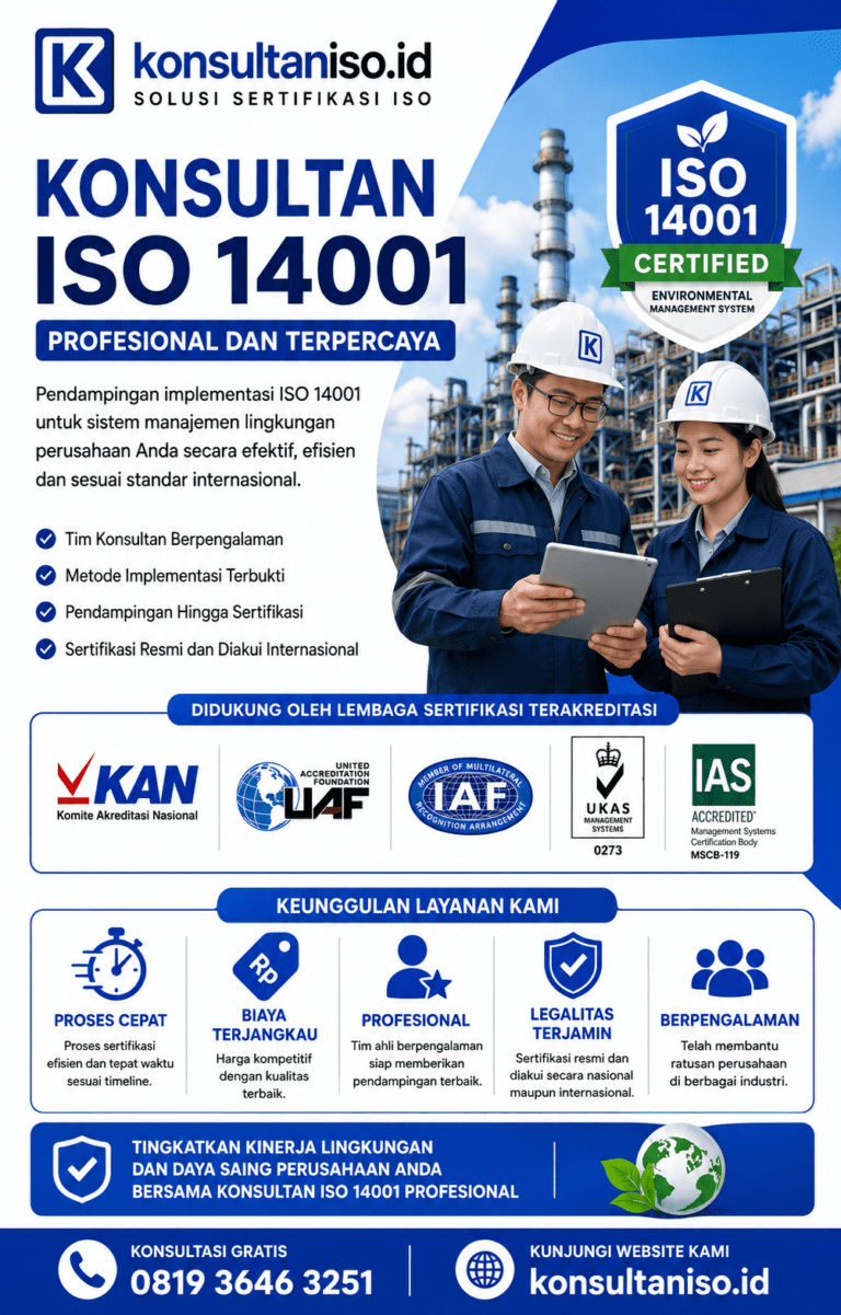 Konsultan ISO 14001 profesional untuk perusahaan industri di Indonesia