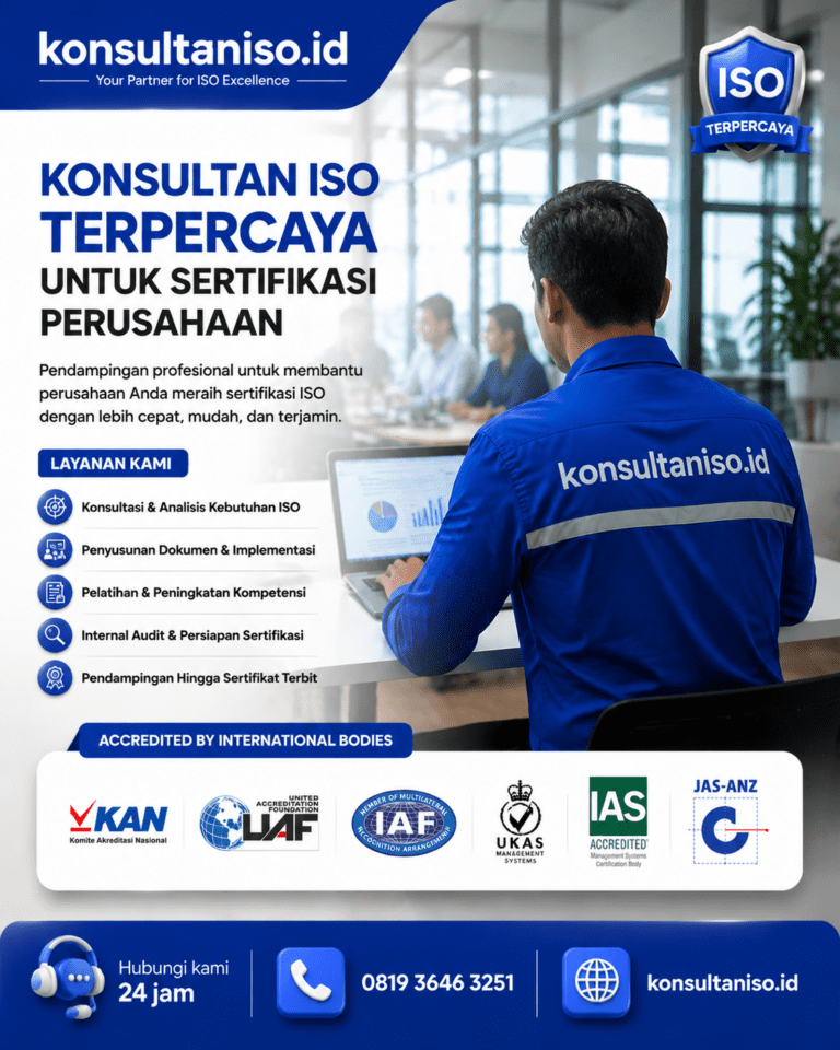 Konsultan ISO terpercaya sedang mendampingi proses sertifikasi perusahaan di Indonesia