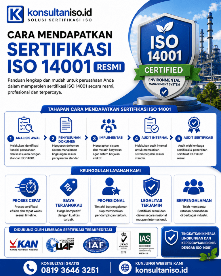Cara mendapatkan sertifikasi ISO 14001 untuk perusahaan industri