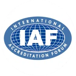 Logo IAF International Accreditation Forum untuk sertifikasi dan akreditasi ISO internasional