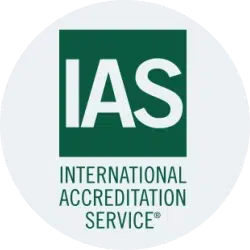 Logo IAS International Accreditation Service untuk akreditasi sertifikasi ISO internasional