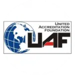 Logo UAF United Accreditation Foundation untuk akreditasi sertifikasi ISO internasional