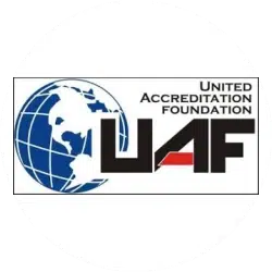 Logo UAF United Accreditation Foundation untuk akreditasi sertifikasi ISO internasional