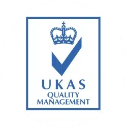 Logo UKAS United Kingdom Accreditation Service untuk akreditasi sertifikasi ISO internasional