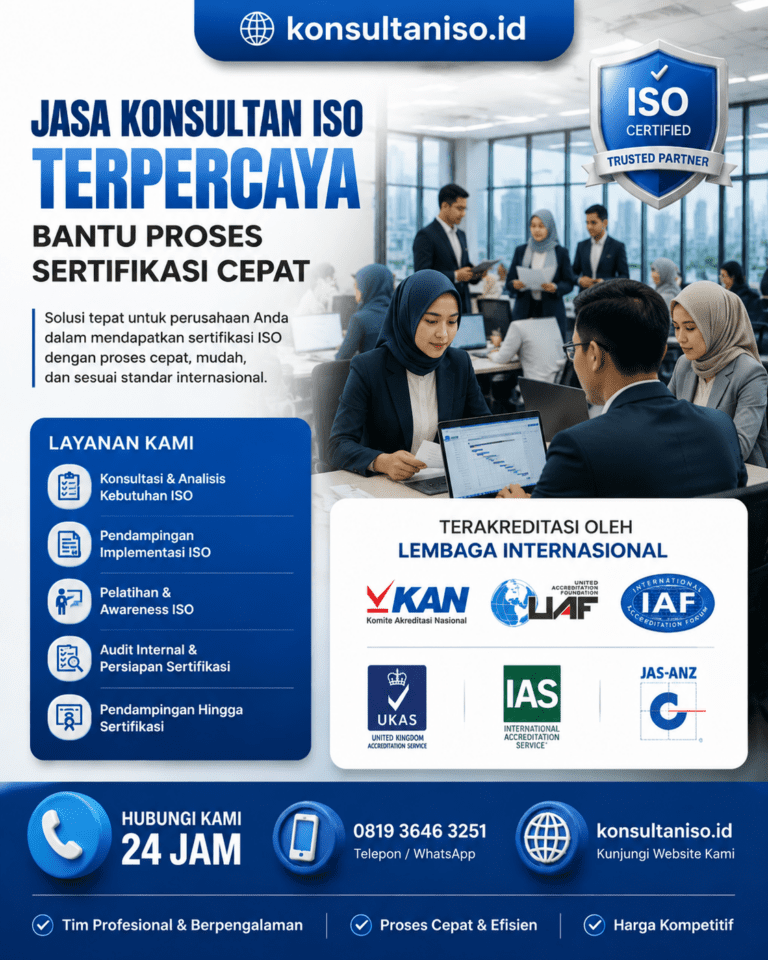 Jasa konsultan ISO terpercaya mendampingi proses sertifikasi ISO perusahaan secara langsung