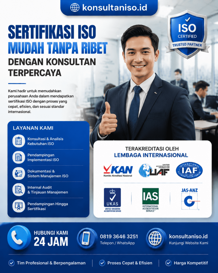 Konsultan ISO terpercaya membantu proses sertifikasi ISO mudah tanpa ribet untuk perusahaan