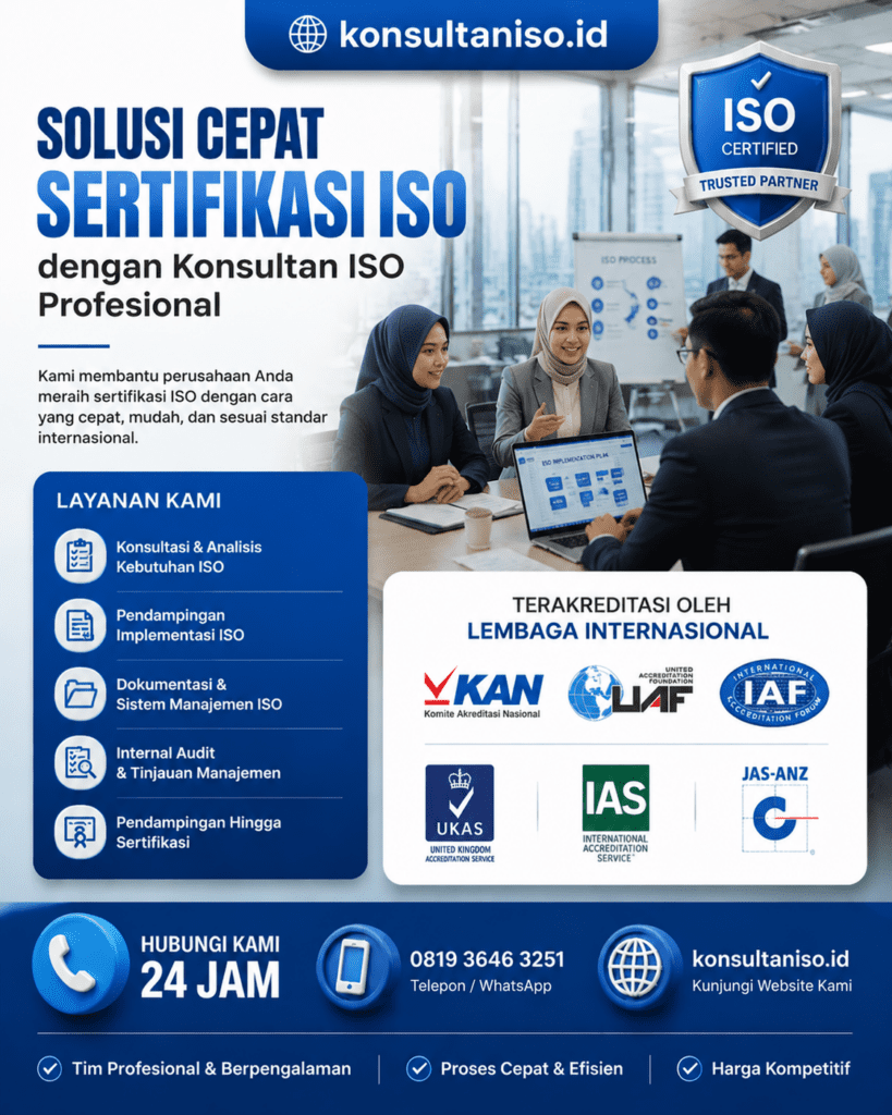 Konsultan ISO profesional mendampingi tim perusahaan dalam solusi cepat proses sertifikasi ISO