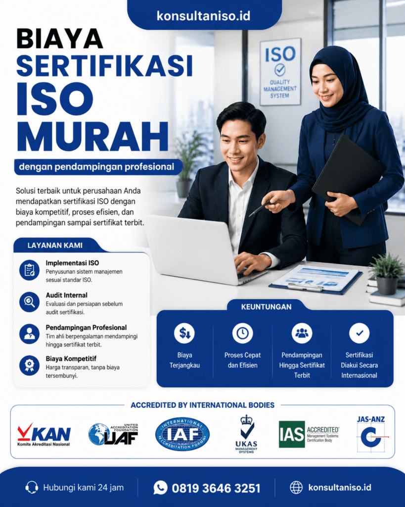 Biaya sertifikasi ISO murah dengan pendampingan profesional