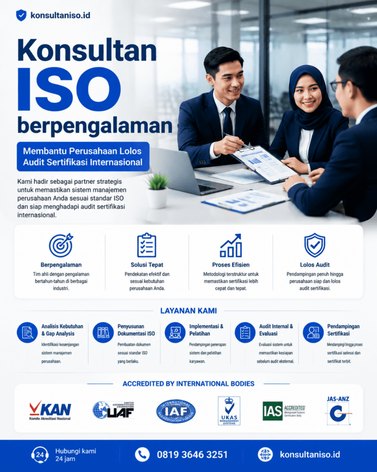 Konsultan ISO berpengalaman membantu perusahaan lolos audit sertifikasi
