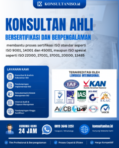 Biaya jasa konsultan ISO 9001 untuk implementasi sistem manajemen mutu