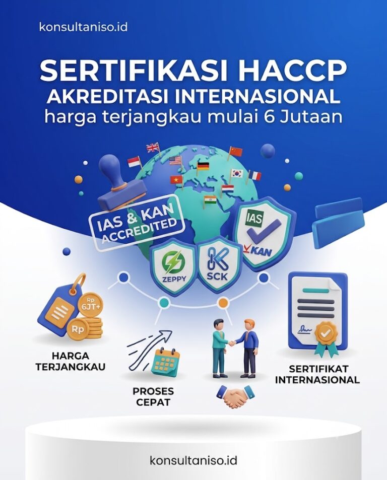 Biaya HACCP terjangkau mulai Rp6 jutaan dengan pilihan akreditasi KAN dan internasional.