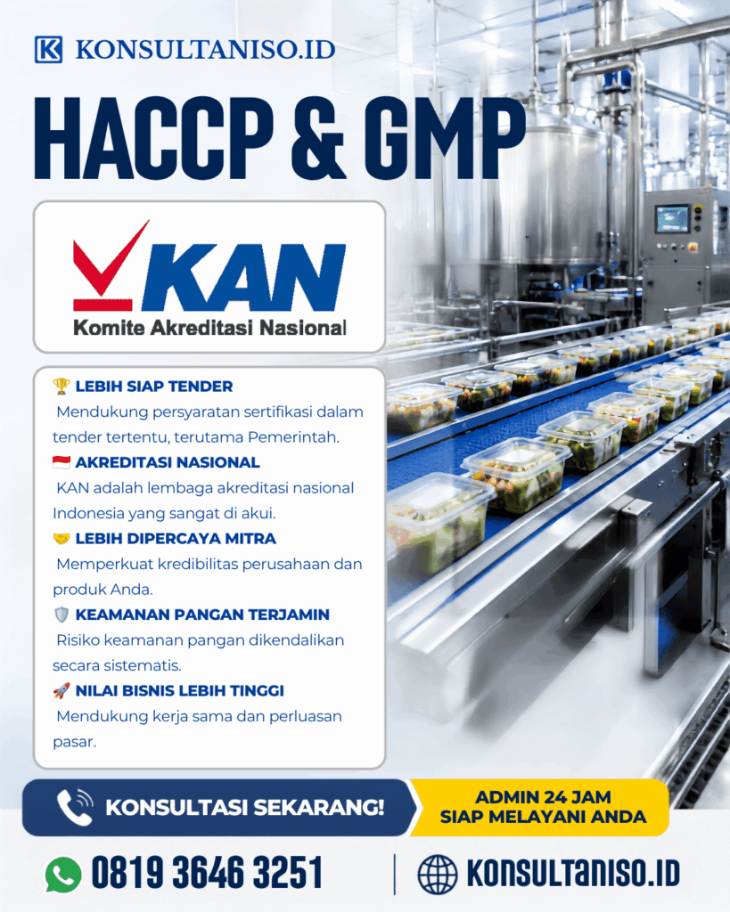 Jasa sertifikasi HACCP dan GMP untuk industri pangan