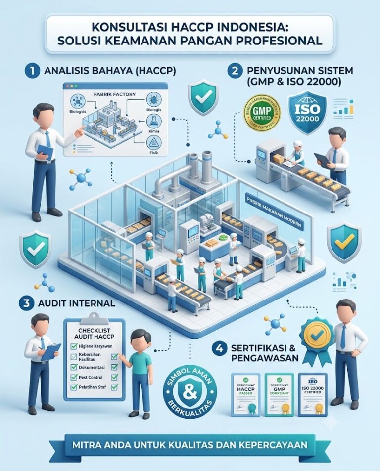 Jasa sertifikasi HACCP Indonesia untuk industri makanan dan minuman