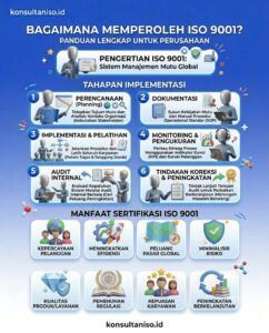 ahapan memperoleh sertifikasi ISO 9001 mulai dari implementasi hingga audit sertifikasi.