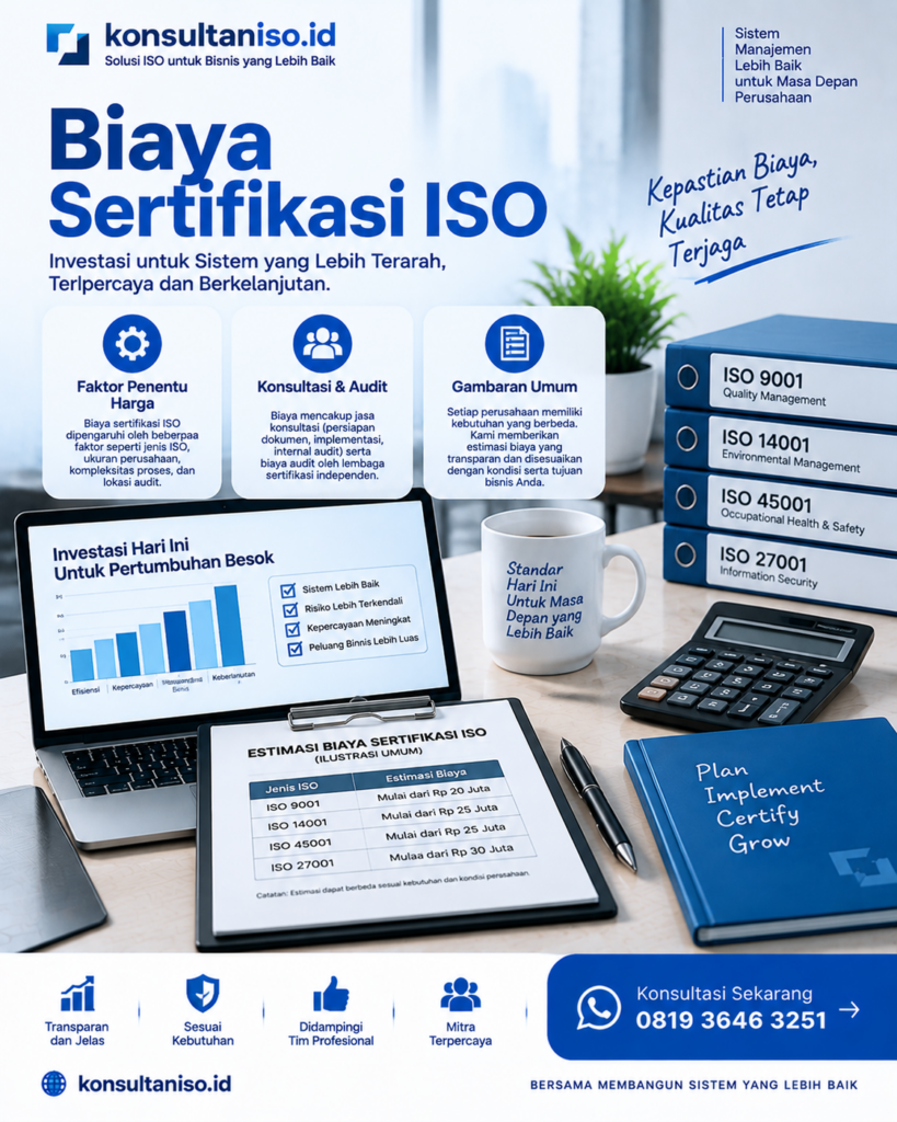 Biaya sertifikasi ISO dan proses mendapatkan sertifikat ISO perusahaan