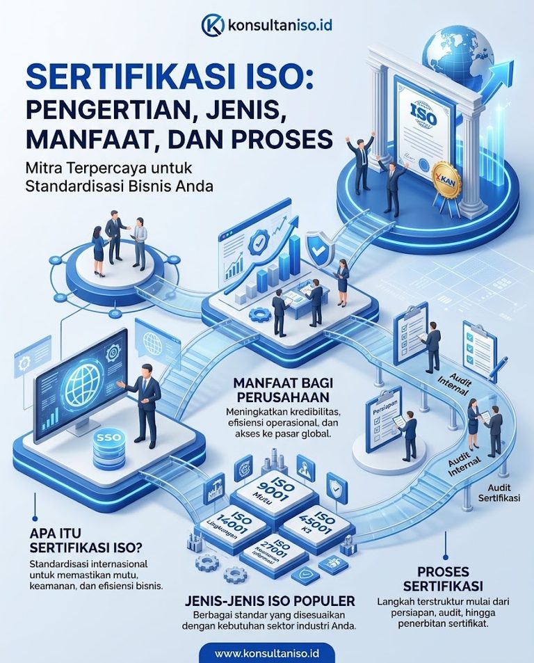 Sertifikasi ISO membantu organisasi mengevaluasi kesesuaian sistem manajemen terhadap standar yang dipilih.
