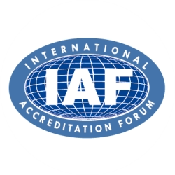Logo IAF International Accreditation Forum untuk sertifikasi dan akreditasi ISO internasional