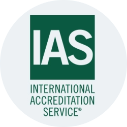 Logo IAS International Accreditation Service untuk akreditasi sertifikasi ISO internasional