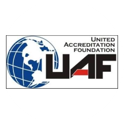 Logo UAF United Accreditation Foundation untuk akreditasi sertifikasi ISO internasional